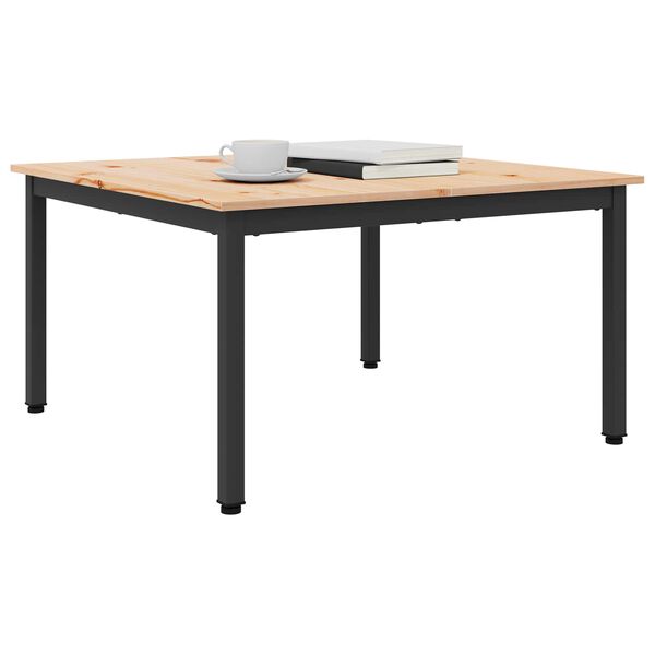 vidaXL Kaffeebord Naturf&auml;rg 80 x 80 x 45 cm Massiv furu
