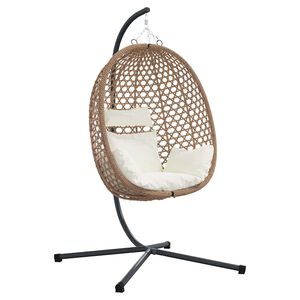 vidaXL H&auml;ngande &auml;ggstol Ljuskr&auml;m 104 x 100 x 191 cm konstrotting