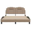 vidaXL Bed Frame "Viana" without Mattress Cappuccino 140x200 cm Faux Leather