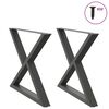 vidaXL Matbordsben 2 st antracit 90x(72-73,3) cm st&aring;l
