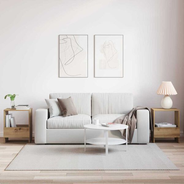 vidaXL Tidningshylla 2 pcs Artisan Ek 35 x 30 x 45 cm