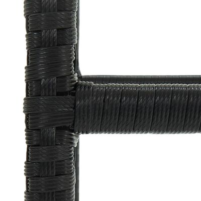 vidaXL Barstolar med dynor 2 st svart konstrotting