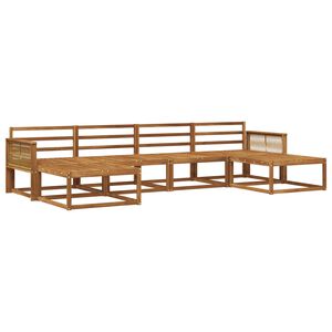 vidaXL Utomhussoffset 6 pcs Naturlig Massivt Akaciatr&auml;