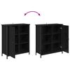 vidaXL Sideboard Svart Ek 70 x 30 x 80 cm Konstruerat tr&auml;