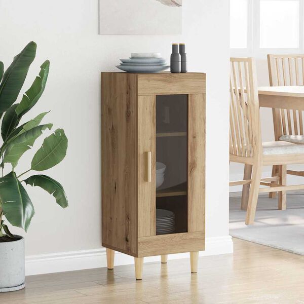 vidaXL Sideboard Artisan Ek 34.5 x 32.5 x 90 cm Konstruerat tr&auml;