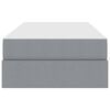 vidaXL F&ouml;rvaringss&auml;ng med madrass Ljusgr&aring; 100 x 200 cm Polyester