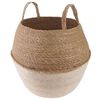 vidaXL Kruka med handtag Vit &Oslash; 32 x 32 cm 100% Sj&ouml;gr&auml;s
