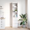 vidaXL Highboard vit 37,5x35x180 cm konstruerat tr&auml;