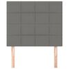 vidaXL Sänggavel mörkgrå 80x5x118/128 cm tyg
