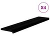 vidaXL Trappstegsmattor 4 pcs m&ouml;rkbrun 120x25x2 cm massiv ek
