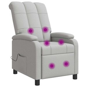 vidaXL Massagef&aring;t&ouml;lj Moln Gr&aring; Tyg