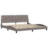 vidaXL Bed Frame with LED without Mattress Taupe 200x200 cm Fabric