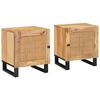 vidaXL Nattduksbord 2 pcs Naturf&auml;rg 40 x 33 x 46 cm