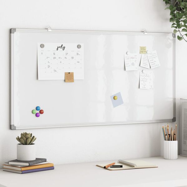 vidaXL Magnetisk whiteboard 60x30x1,7 cm aluminium