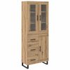 vidaXL Sk&aring;p 2 pcs Artisan Ek 69,5 x 34 x 180 cm Konstruerat tr&auml;