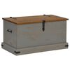 vidaXL F&ouml;rvaringskista HALDEN gr&aring; 91x48x47 cm massiv tr&auml; furu