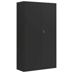 vidaXL Dokumentsk&aring;p svart 105x40x180 cm st&aring;l