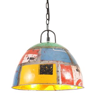 vidaXL H&auml;nglampa industriell vintage 25 W flerf&auml;rgad rund 31 cm E27