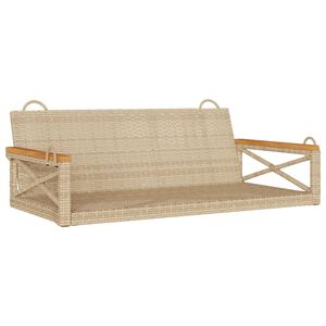 vidaXL Gungb&auml;nk beige 109x62x40 cm konstrotting