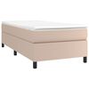 vidaXL Boxspring-s&auml;ngram cappuccino 80x200 cm konstl&auml;der