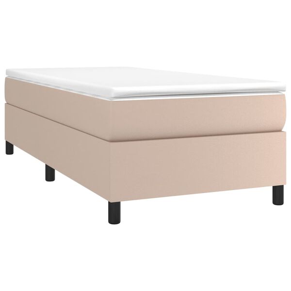 vidaXL Boxspring-s&auml;ngram cappuccino 80x200 cm konstl&auml;der