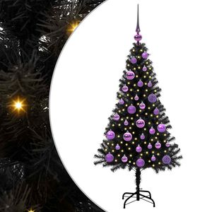 vidaXL Julgran Svart 120 cm PVC