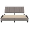 vidaXL Bed Frame without Mattress "Hanko" Taupe 140x190cm Fabric