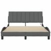 vidaXL Bed Frame without Mattress "Hanko" Dark Grey 140x200cm Fabric