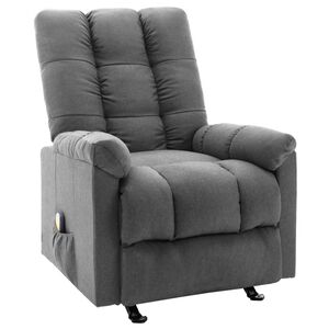 vidaXL Massagef&aring;t&ouml;lj ljusgr&aring; tyg