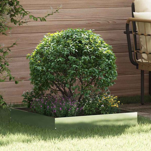 vidaXL Kant f&ouml;r gr&auml;smatta 6 pcs Silver 60 x 60 x 13 cm Rostfritt st&aring;l