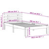 vidaXL S&auml;ngram utan madrass vaxbrun 100x200 cm massiv furu