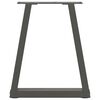vidaXL Soffbordsben V-formade 2 st antracit 28x(42-43,3) cm stål