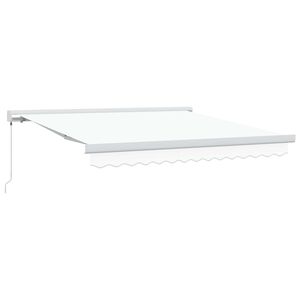 vidaXL Utdragbar markis Vit 300 x 250 cm Canvas och Aluminium