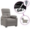 vidaXL Elektrisk massagef&aring;t&ouml;lj taupe tyg