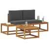 vidaXL Utomhussoffset 3 pcs Naturf&auml;rg Massivt akaciatr&auml; och polyester