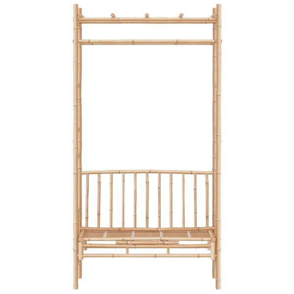 vidaXL Trädgårdsbänk med pergola 116 cm bambu