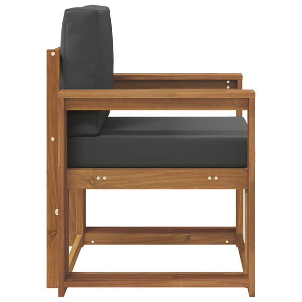 vidaXL Utomhussoffa Massivt akaciatr&auml; och polyester Naturf&auml;rg