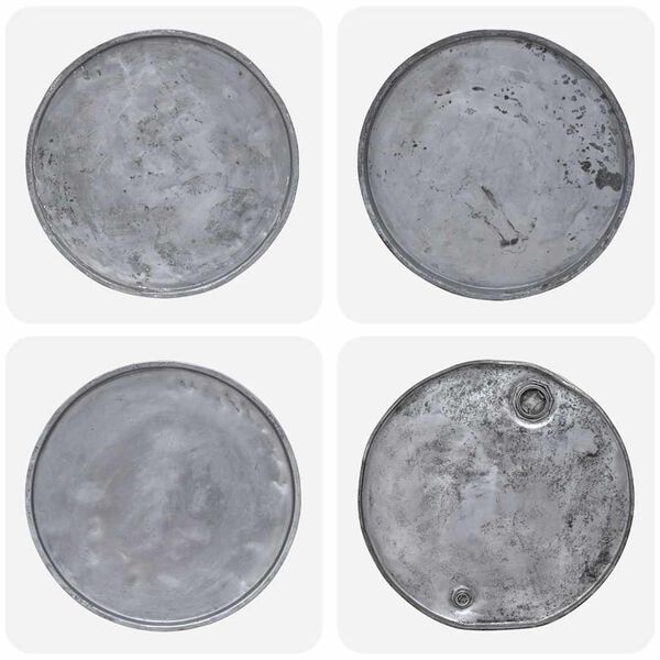 vidaXL Soffbord blandat återvunnet trä 60x45 cm silver