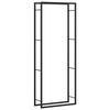 vidaXL Vedst&auml;ll mattsvart 80x28x222 cm st&aring;l
