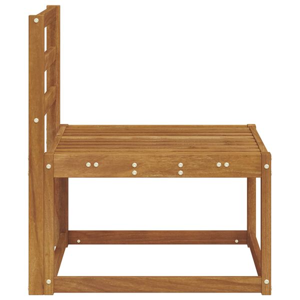 vidaXL Utomhus Mellansoffa Massivt Akaciatr&auml; Naturf&auml;rg 59 x 63 x 73 cm