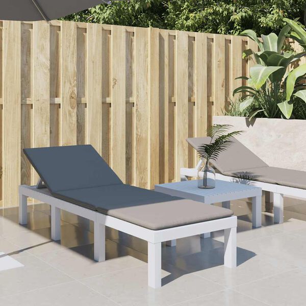 vidaXL Sols&auml;ng med dynor antracit PP