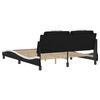 vidaXL Bed Frame "Viana" without Mattress Black and White 160x200 cm Faux Leather