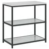 vidaXL K&ouml;k Hyllsystem HATTEM Silver 90 x 50 x 92 cm St&aring;l