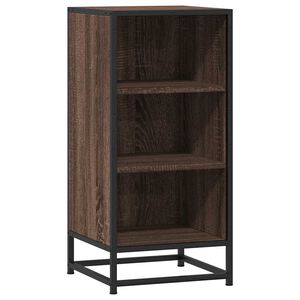 vidaXL Sk&auml;nk brun ek 35,5x35x76 cm konstruerat tr&auml; och metall