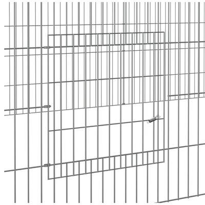 vidaXL Kaninhage 4 paneler 433x109x54 cm galvaniserat järn