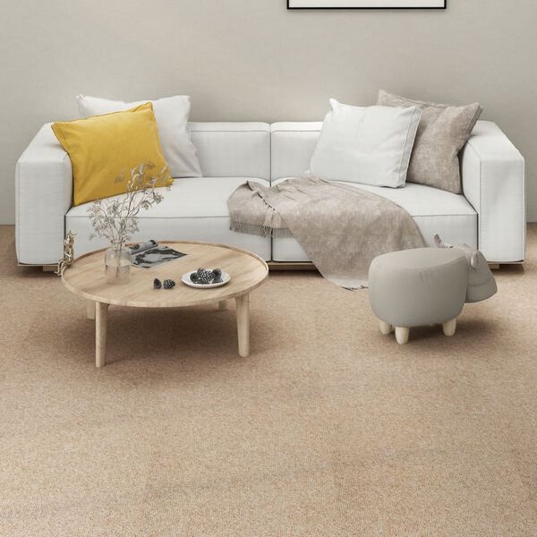 vidaXL Textilplattor 16 st 4 m&sup2; 25x100 cm ljusbeige