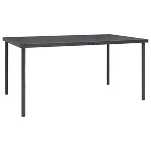 vidaXL Tr&auml;dg&aring;rdsbord antracit 150x90x74 cm st&aring;l
