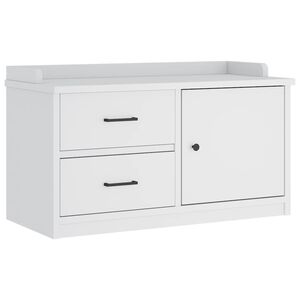 vidaXL Hallb&auml;nk SANDNES vit 87x40x50 cm massiv tr&auml; furu