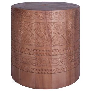 vidaXL Parasollfot 28.05 kg Naturlig Massivt Tr&auml; Cylindrisk