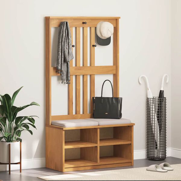 vidaXL Hallträd SANDNES 87x40x159,5cm massiv träfuru